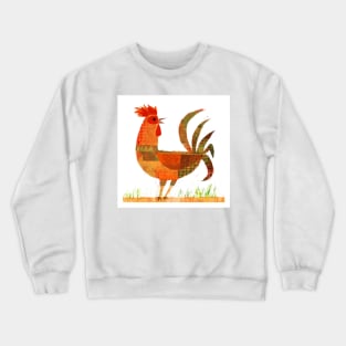 Patchwork Rooster Crewneck Sweatshirt